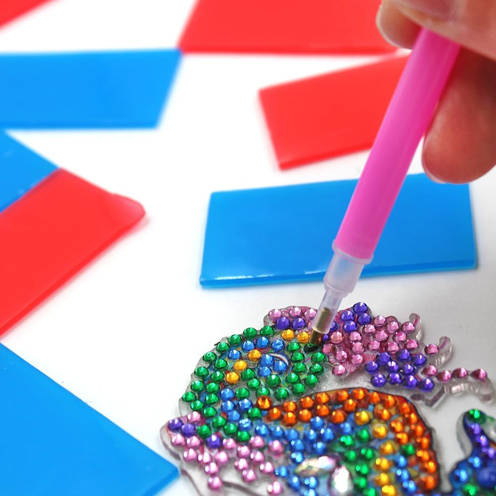 AFUNTA Diamond Art 60 Pieces Diamond Painting Kits Clay Diamond Painting Kits Cross Stitch Painting Kits Red Blue image number 5