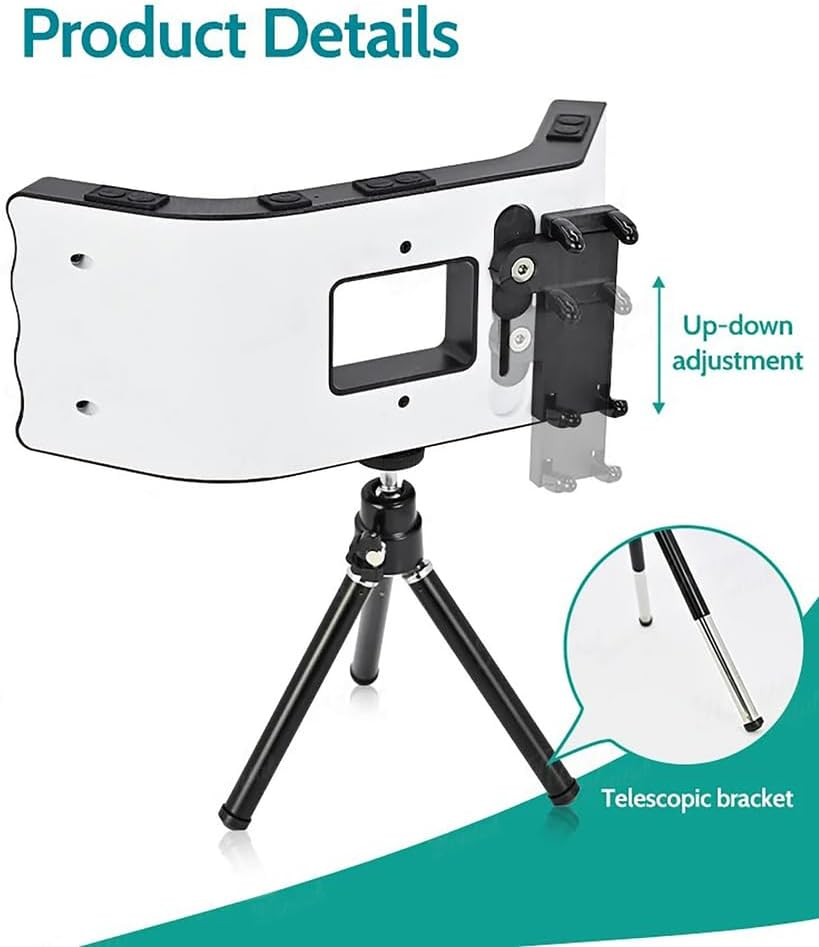 SUZLAZYR Mobile Dental Photography Light, Dentistry LED Oral Filling Light with 20 Lamp Beads, 6000-6500K Adjustable, Dental Photography Aid Kit for Home Salon image number 4