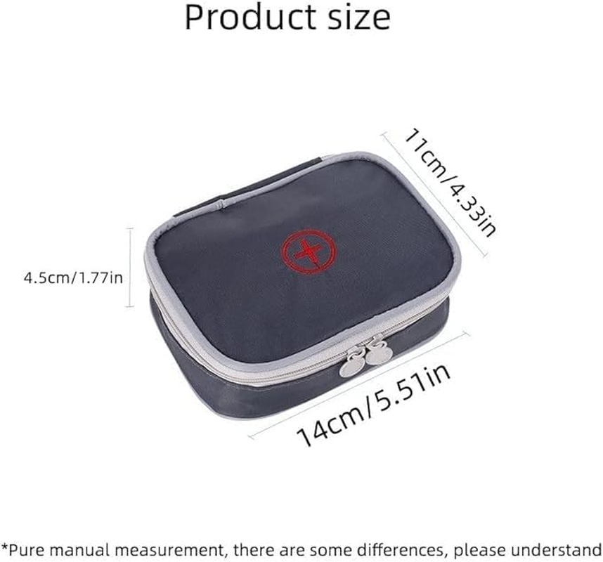 Mini Medical Bag Empty Travel First Aid Bag, 2Pcs Portable Empty First Aid Bag Travel Medicine Pouch,Empty Travel Medicine Bag Small Medical Organizer Storage Pouch,Empty First Aid Bag Medicine Pouch image number 1