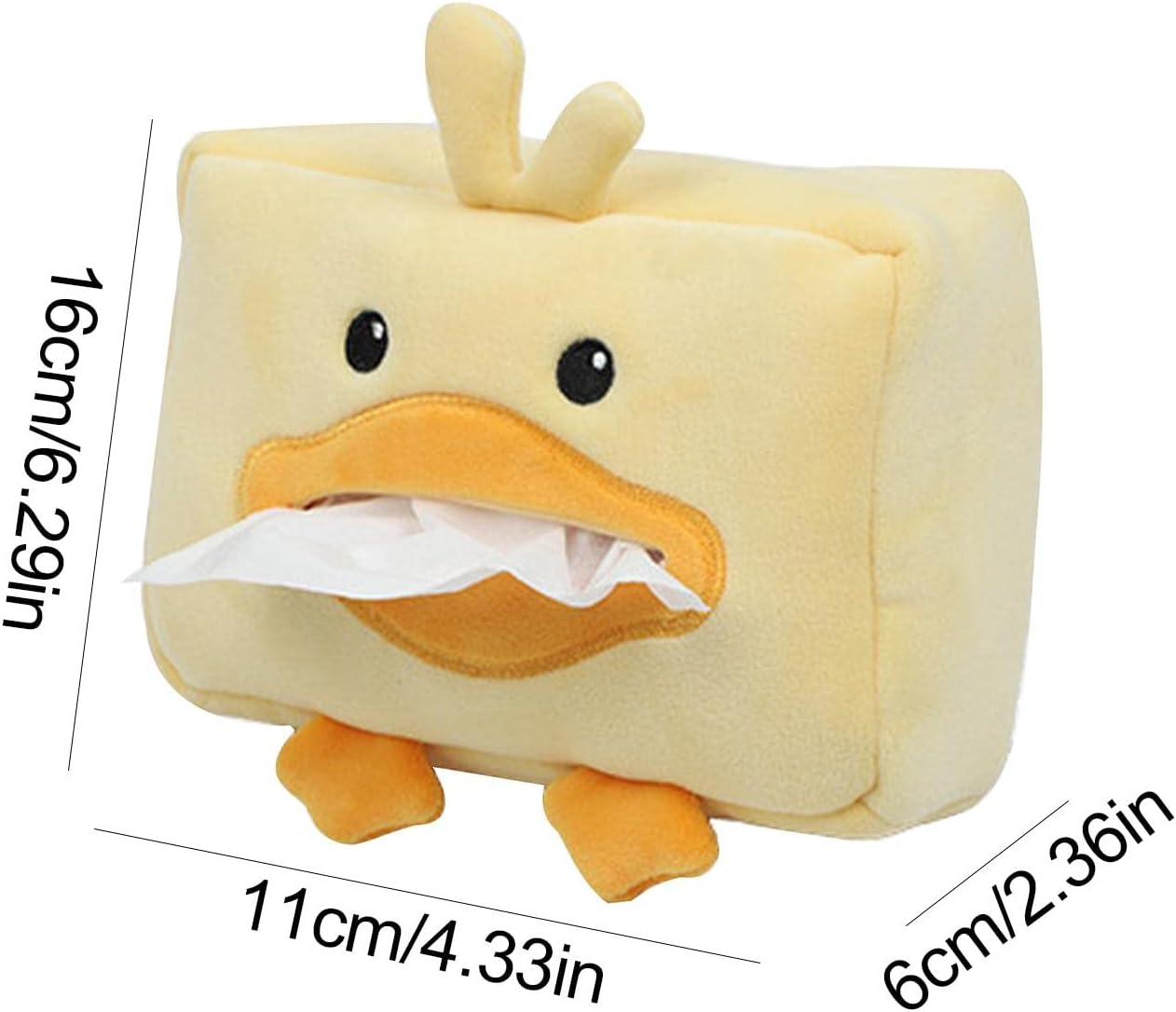 Cartoon Plush Animals Tissue Box, Cute Paper Holder for Car, Universal Vehicle Backseat Plush Tissue Organizer
