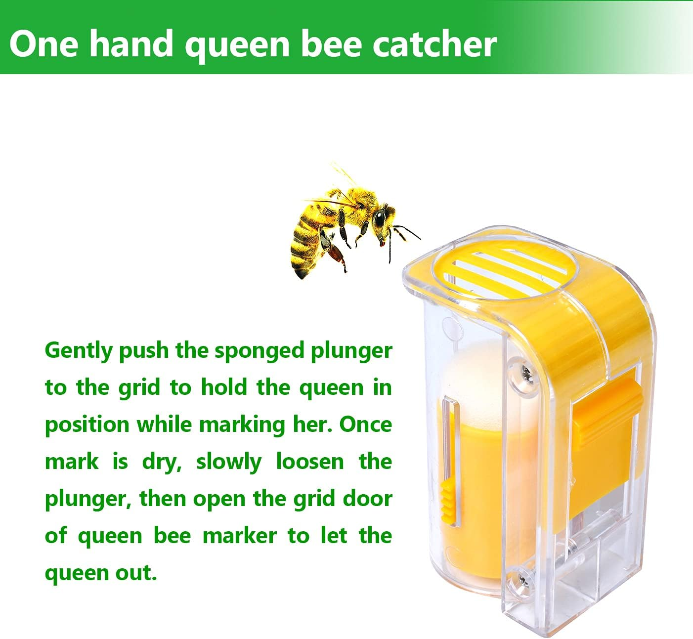 Wadoy Queen Bee Catcher Cage Clips, Queen Bee Marker Marking Bottle with 8 Colours Marker Pen, Beekeeping Kit (14Pcs) image number 2