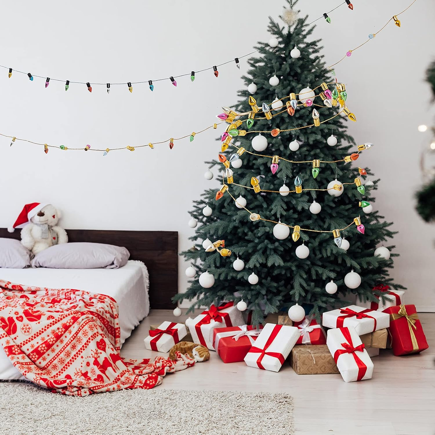 Dollhouse Christmas Decorations - Fake Light String for Crafts & Furniture Accessories - 32.8 Feet image number 1