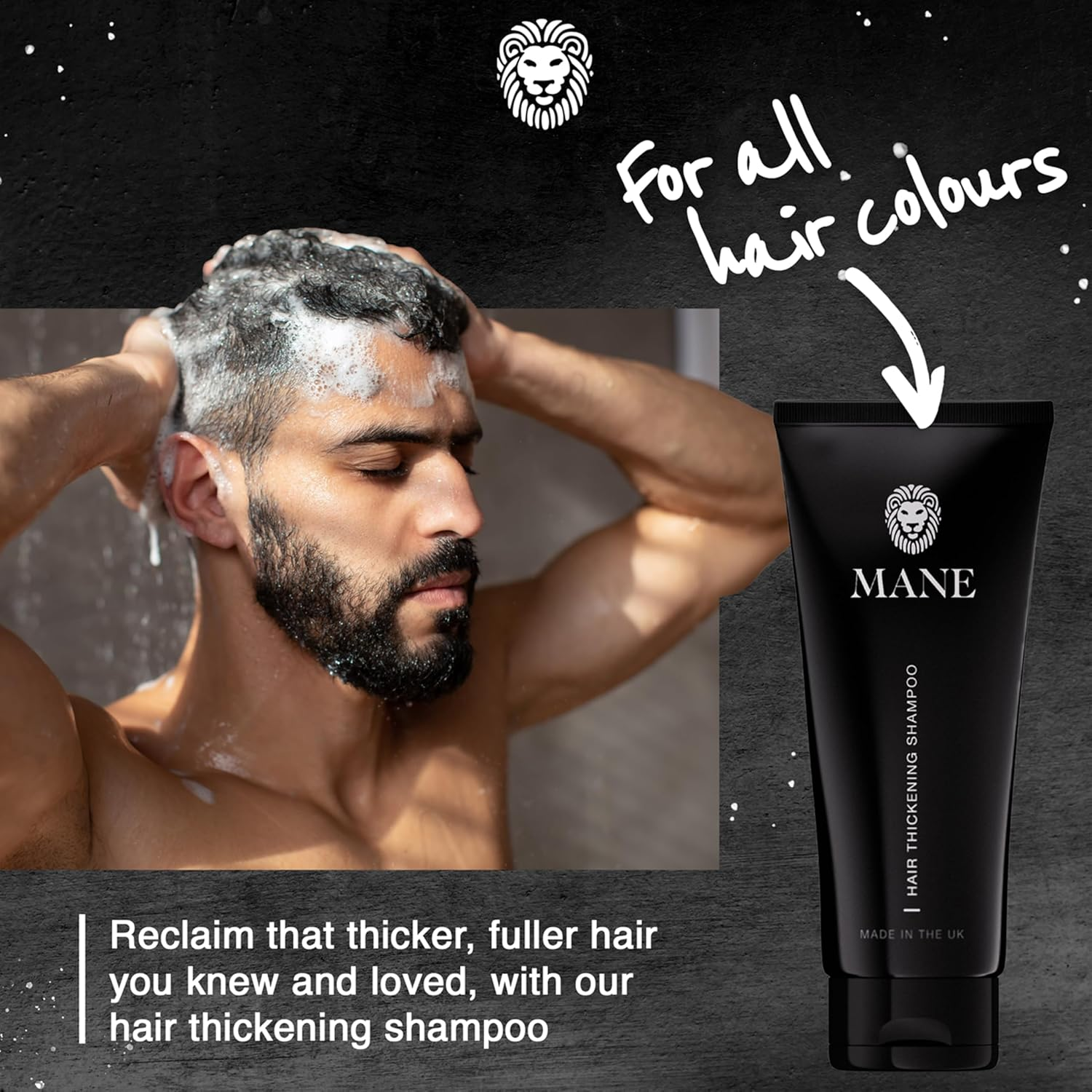 Mane Thickening Biotin Shampoo for Hair Growth Men & Women, Support Fine & Thinning Hair, Reduce Loss & Encourage Thicker, Fuller Growth with Conditoner (Pack of 10) image number 1