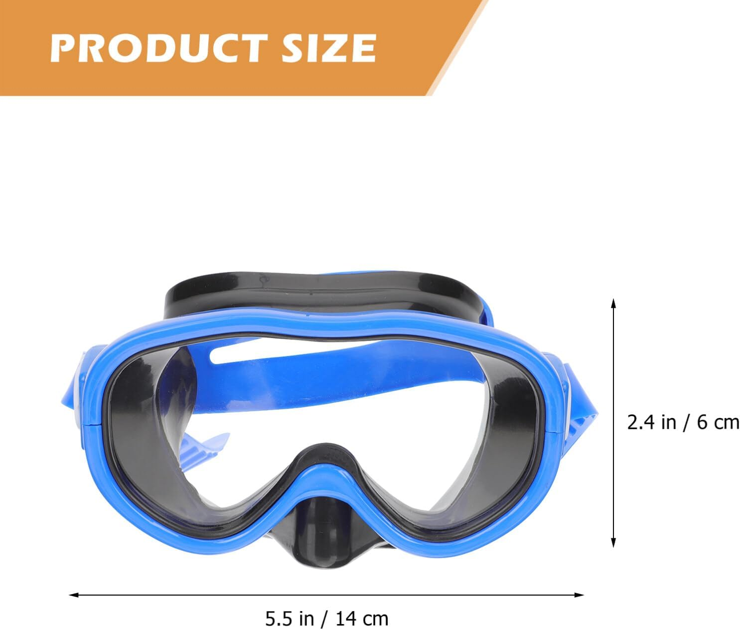 BESPORTBLE 1 Set Kids Snorkel Set Children Anti- Fog Diving Masks Swimming Goggles Snorkeling Gear Semi- Dry Snorkel Equipment for Children Boys Girls Juniors Blue - Black,Blue image number 6