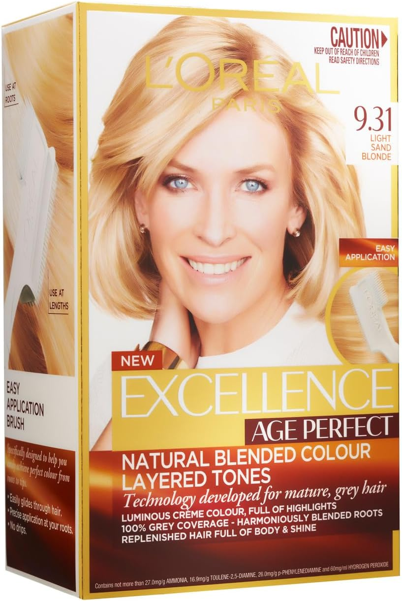 L'Or&eacute;al Paris Excellence Age Perfect Permanent Hair Colour - 7.32 Dark Gold Rose Blonde (Natural Blended Colour)