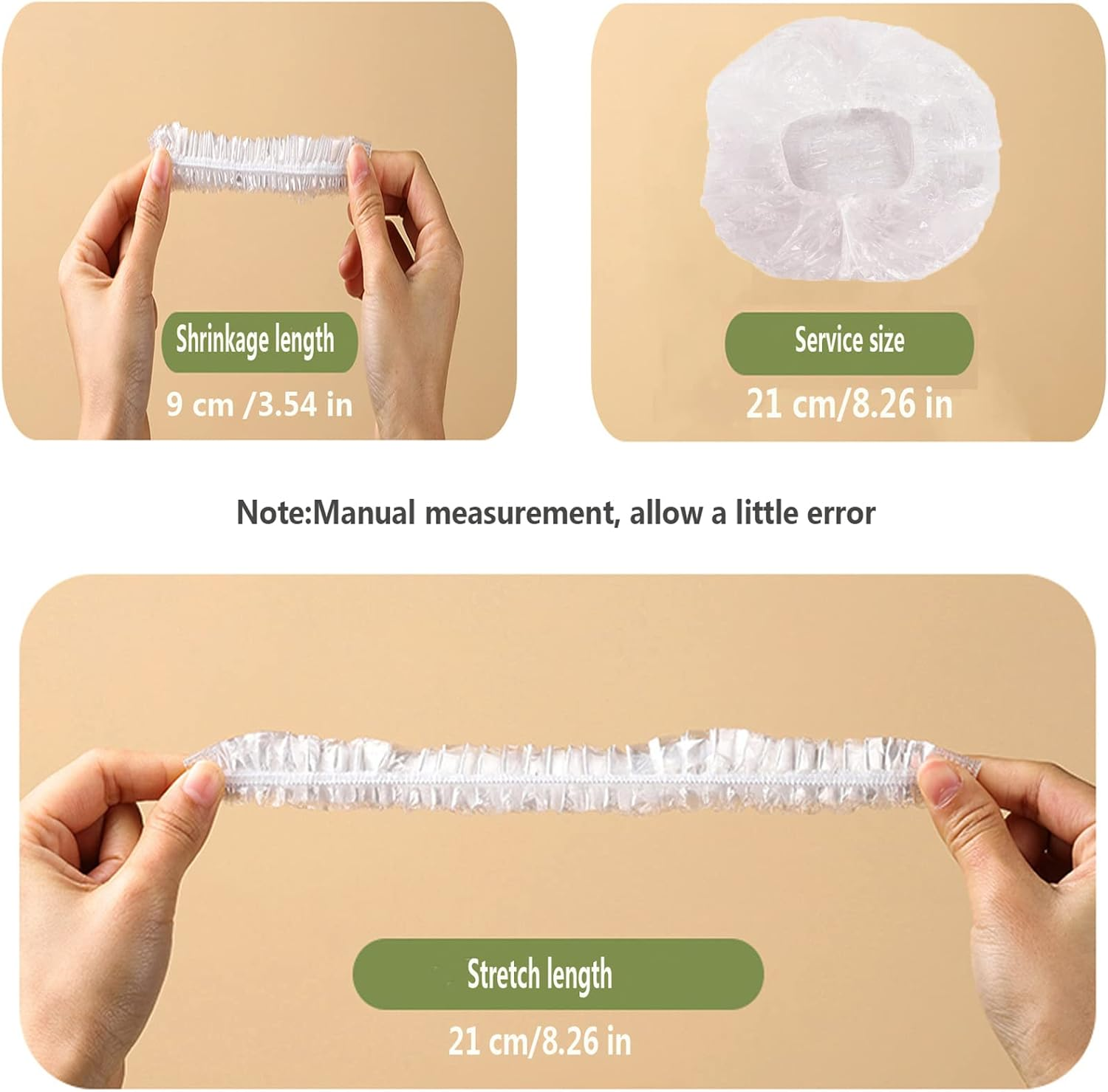 100PCS Fresh Keeping Bags Plastic Wrap Elastic Stretch Bowl Covers with Stretch PE Plastic Food Storage Covers Bowl Covers for Leftover and Meal Prep Covers Alternative to Foil for Outdoor image number 6