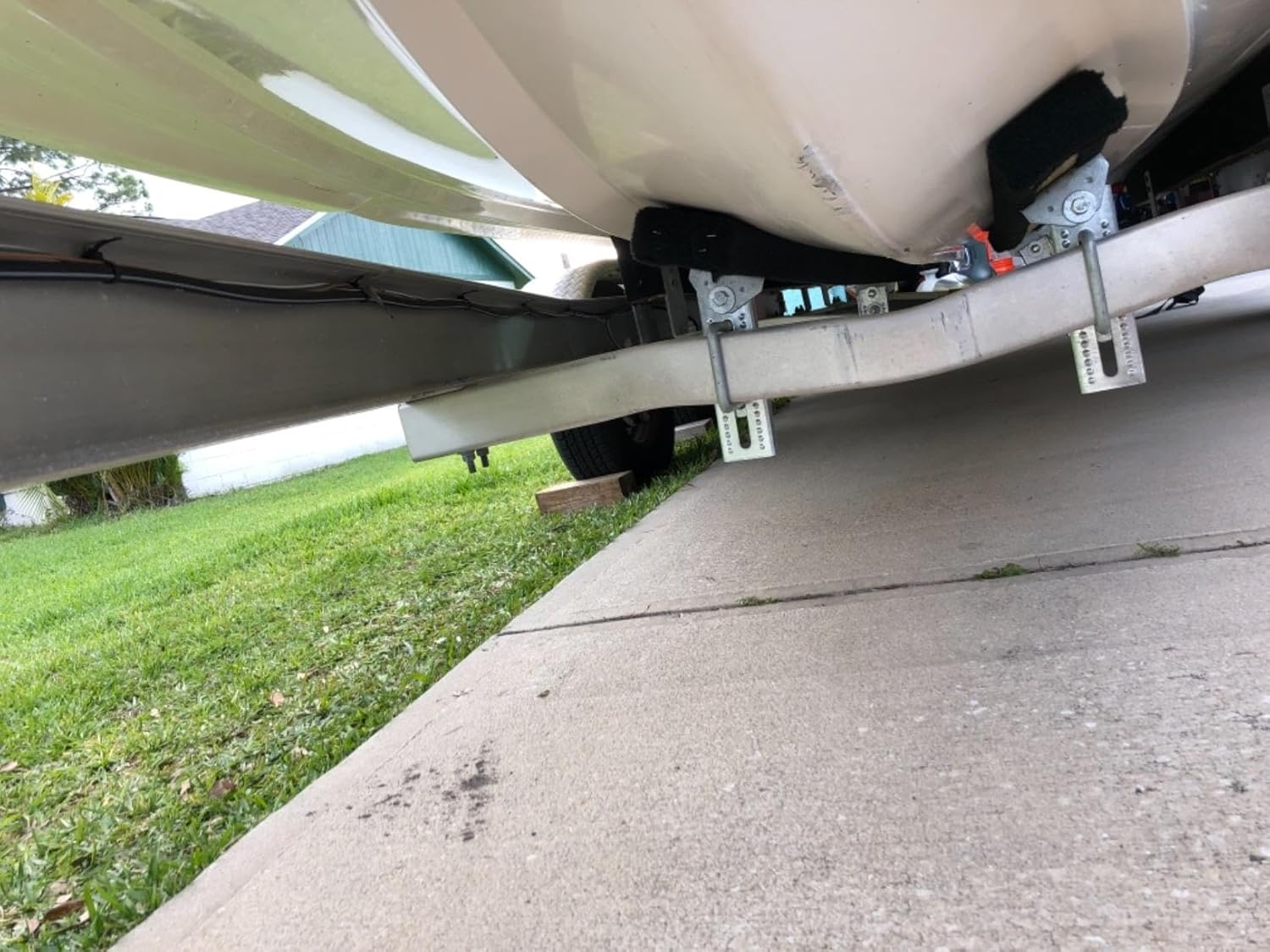 8 PCS 8" Galvanized Swivel Top Bunk Bracket Kit with Hardware for 3"X3"，2"X3",1.5"X3" Boat Trailer Crossmember, Boat Trailer Bunk Brackets & Square U-Bolts image number 1