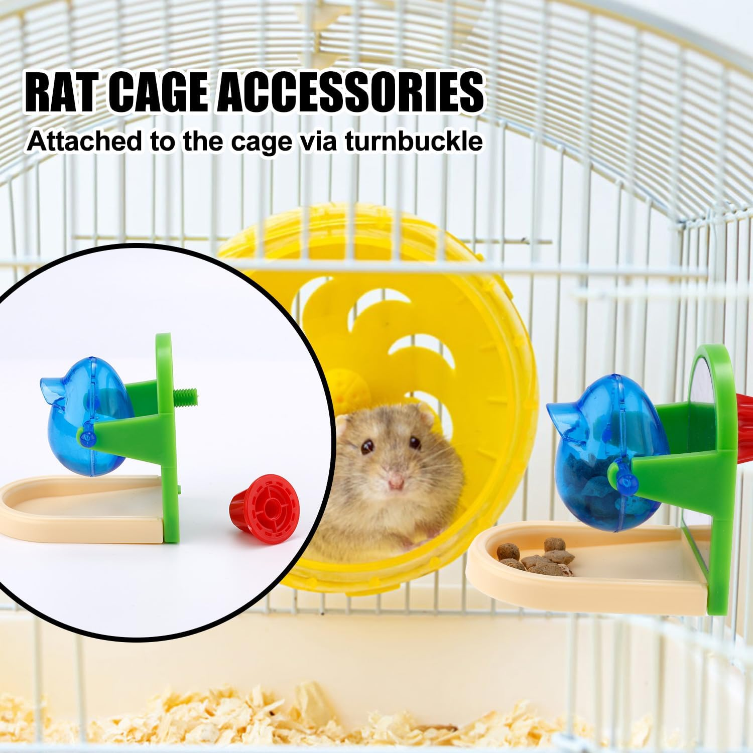 Rat Enrichment Toys, Rat Foraging Toys for Pet Rats Interactive Foraging Toys Intelligence Growth Rat Cage Puzzle Toy Treat Dispensing Slow Feeder for Rat Bird Parakeet Cockatiel Conure Rodent (Arch) image number 2