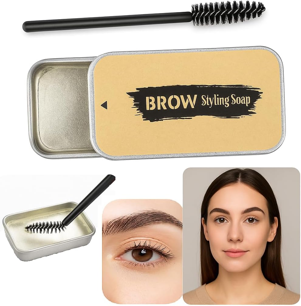 Str-Eyebrow Soap Kit - Clear Brow Styling Soap, Long-Lasting Waterproof Smudge-Proof Eyebrow Pomade for Natural, Fluffy & Defined Brows image number 2
