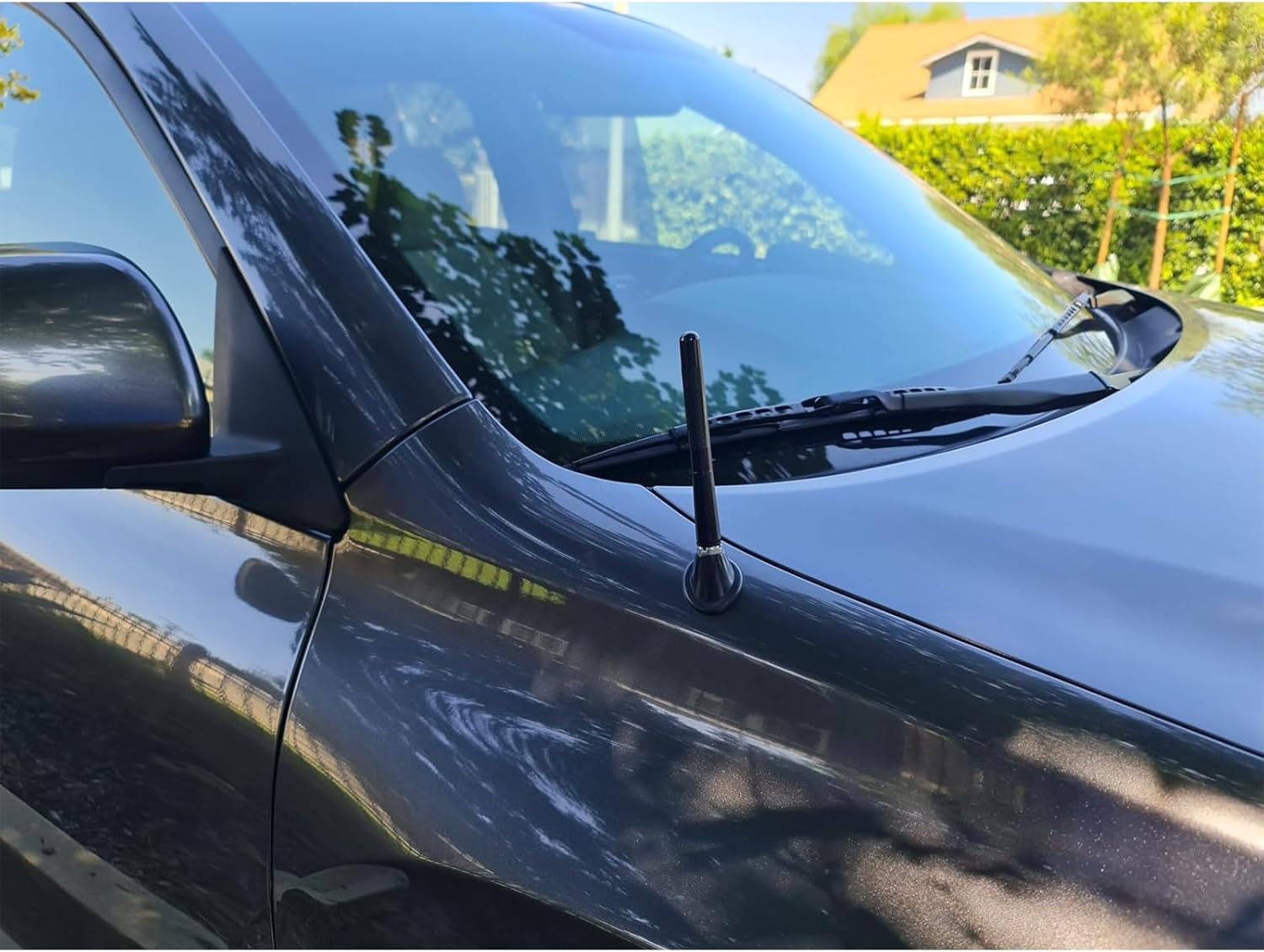 AQTAQ Universal Car Radio Antenna Roof Mount Antenna 12Cm/4.7Inch Mast Carbon Fiber Truck Antenna Compatible with Toyota Honda Subaru GMC Chevrolet Nissan Ford Jeep Mazdachevy Dodge Harley Etc image number 5