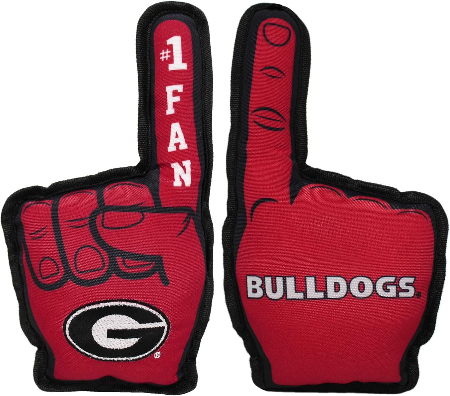 NCAA Georgia Bulldogs #1 Fan Toy for Dogs & Cats. Best Tough PET Toy with Inner Squeaker.