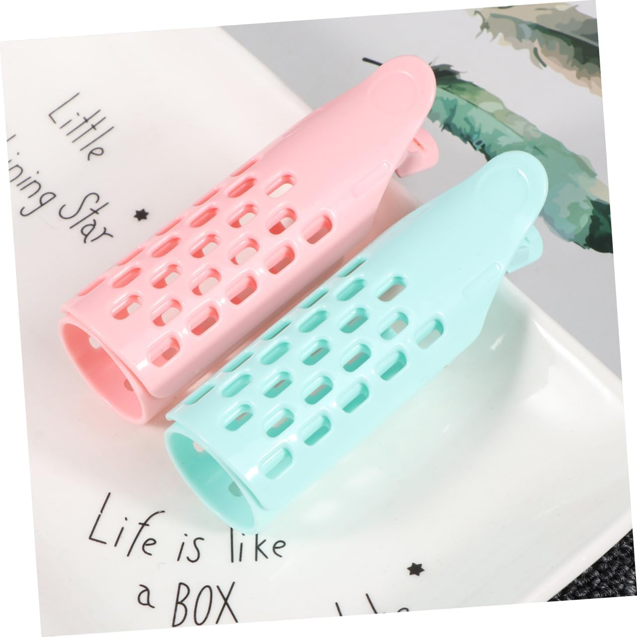 PLAFOPE 2Sets Hair Curlers Styling Tools Hair Rollers Styling Kit Abs Material 3Pcs*2 Random Color image number 2