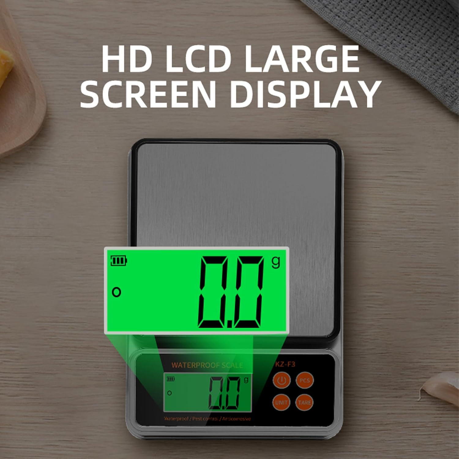 Salesbay Waterproof 10Kg/1G Digital Kitchen Scale Precision Gram Baking and Cooking Food image number 5