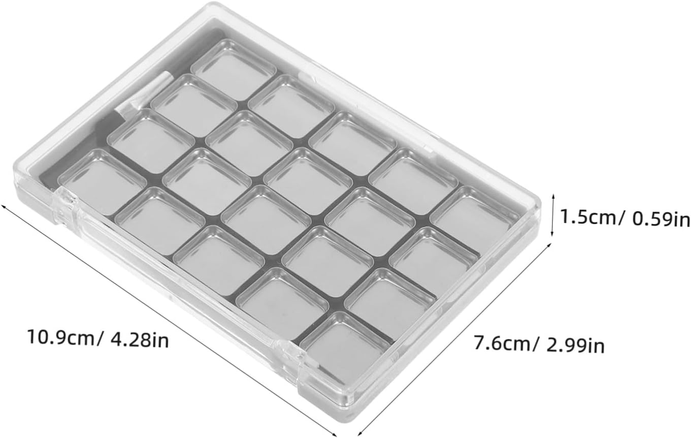 WESIEVYA Palette Organizer Empty Magnetic Eyeshadow Palette Magnetic Eye Shadow Disk Empty Eyeshadow Container Makeup Mixing Plate Household Tray Palatte Transparent image number 1