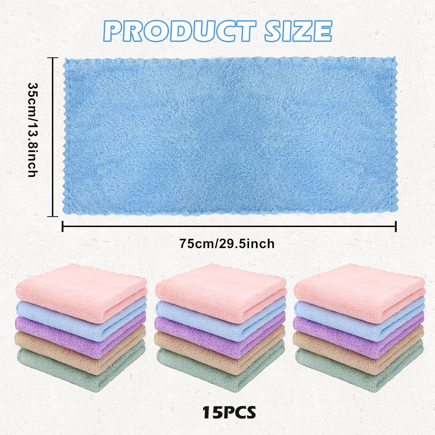 Guinea Pig Blankets, Pack of 15 Fleece Pet Blankets, 35 X 75 Cm, Guinea Pig Cage Inserts, Small Animal Fleece Bed, Dog Blanket, Cat Blankets for Rabbits, Hamsters, Rabbits, Chinchilla, Squirrel image number 3