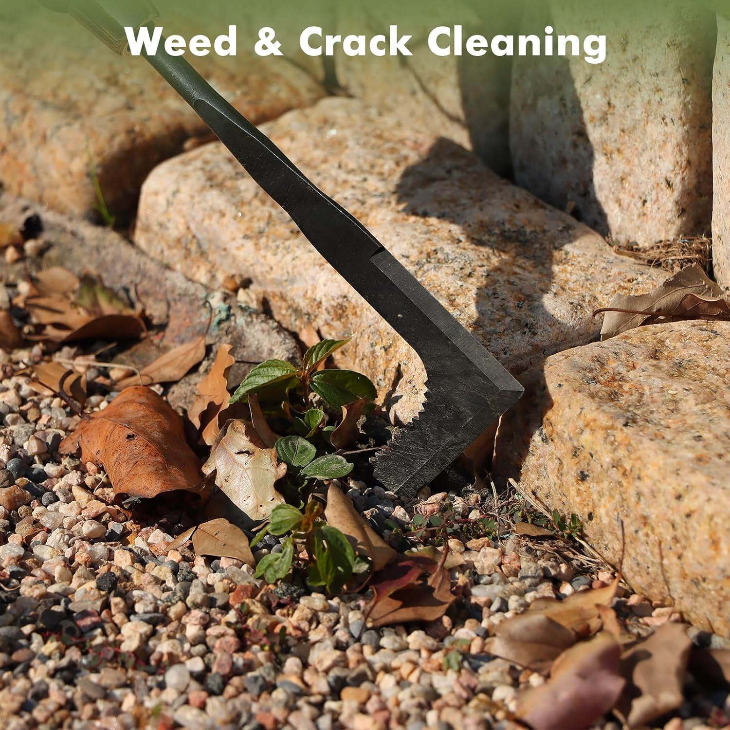 RESTMO Manual Weeder, Garden Tool, 50 Carbon Steel Weeding Tool with Comfortable Wooden Grip for Efficient Weed & Crack Cleaning in Tight Spaces and Pavement image number 5