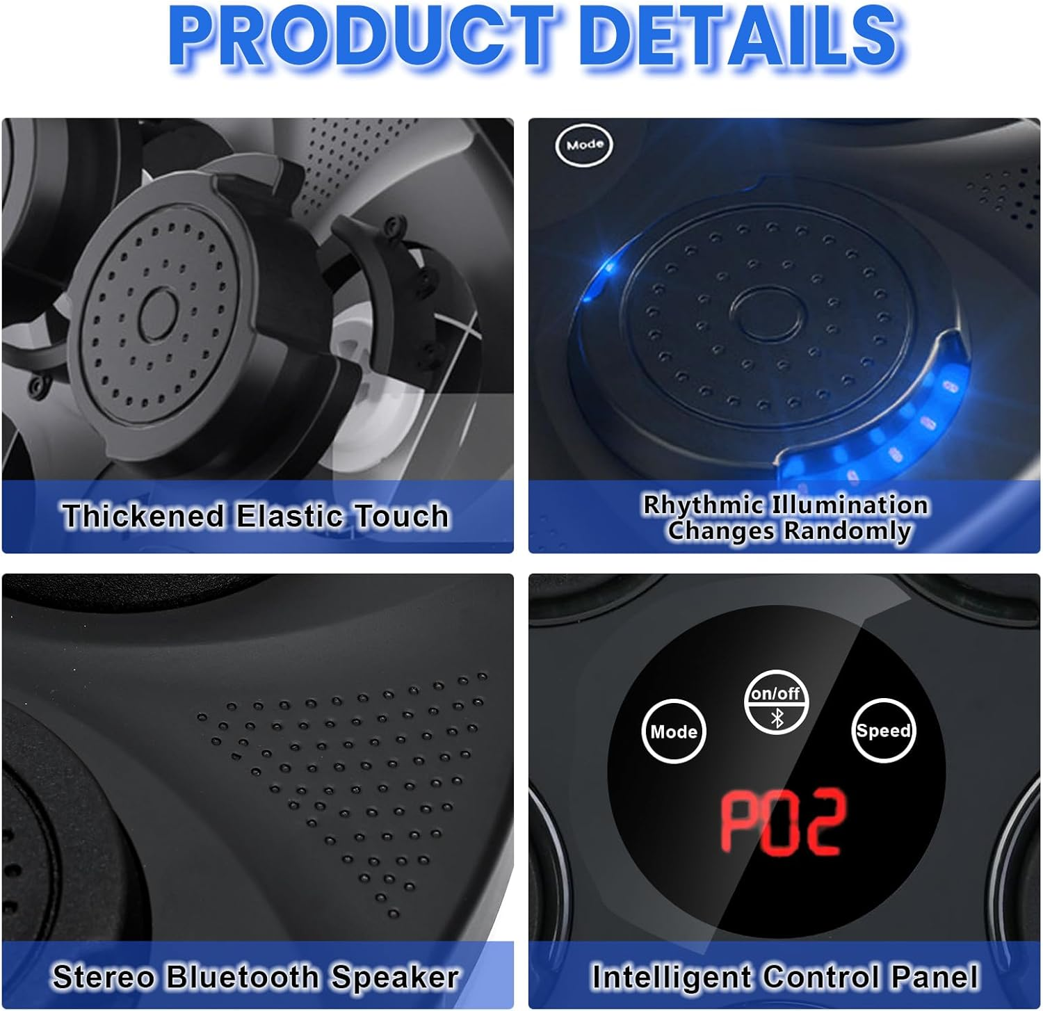 Music Boxing Machine | Wall Mounted Smart Bluetooth Boxing Trainer with 9 Training Modes & 9 Punching Speeds | Includes 2 Pairs Gloves (Adults/Kids) | Home Gym & Fitness Studio Equipment image number 5