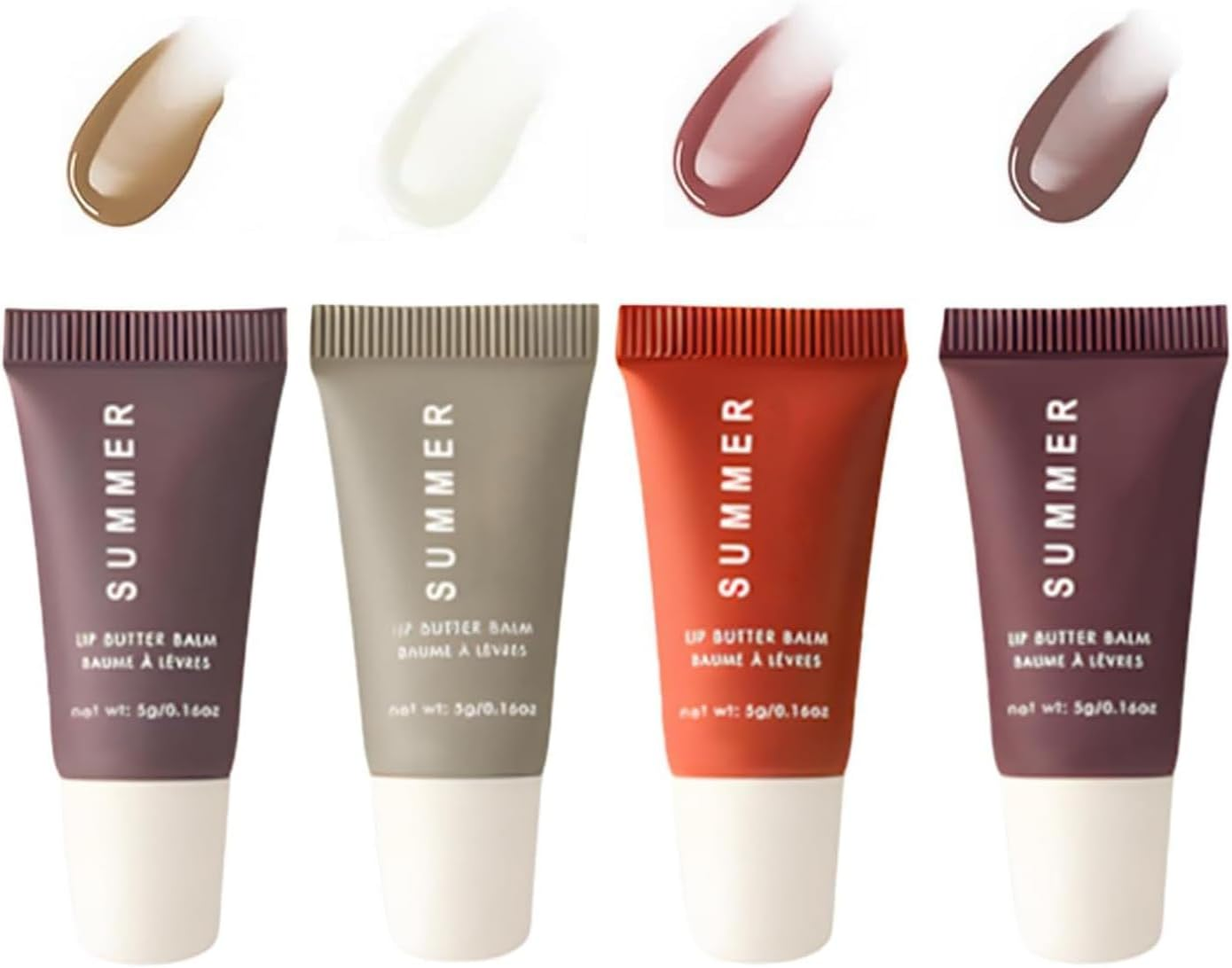 Lip Stain Set, Long Lasting Lip Gloss & Lip Tint 4-Piece Kit, Hydrating Korean Lip Oil Stain for All-Day Wear, Perfect for Makeup Lovers image number 1