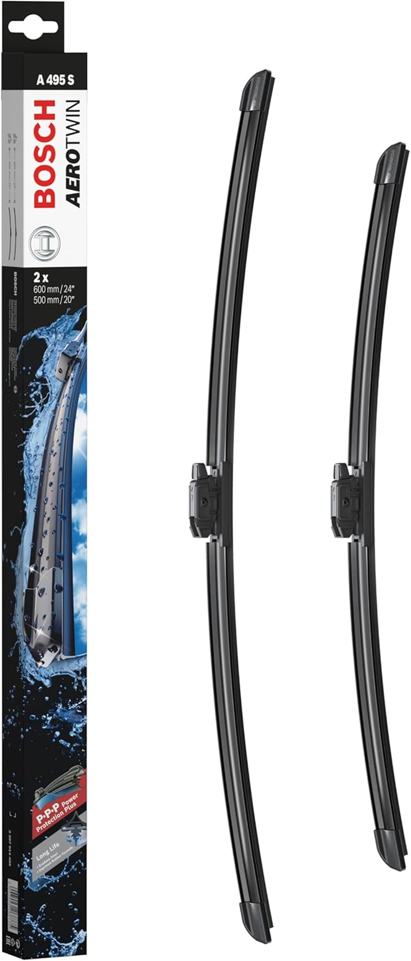 BOSCH A495S Wiper Blade Aerotwin, Set Fits BMW X 2 [F 39] (2017-2020) & Others