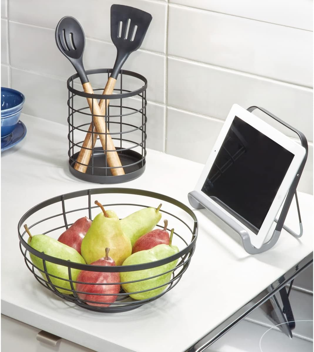 Interdesign Austin Kitchen Utensil Holder, Wire Utensil Storage image number 1