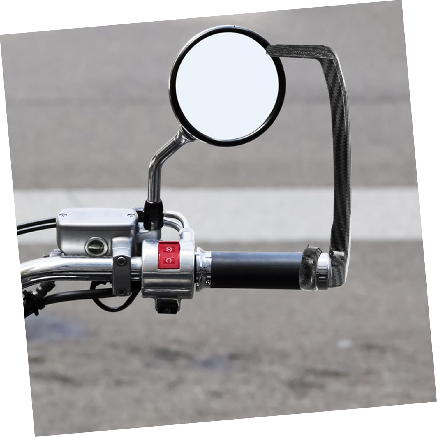 1 Pair Motorcycle Brake Lever Protector Universal Handlebar Hand Guard Grip for Motorbike Dirt Bike ATV Scooter Hand Protection Black image number 6