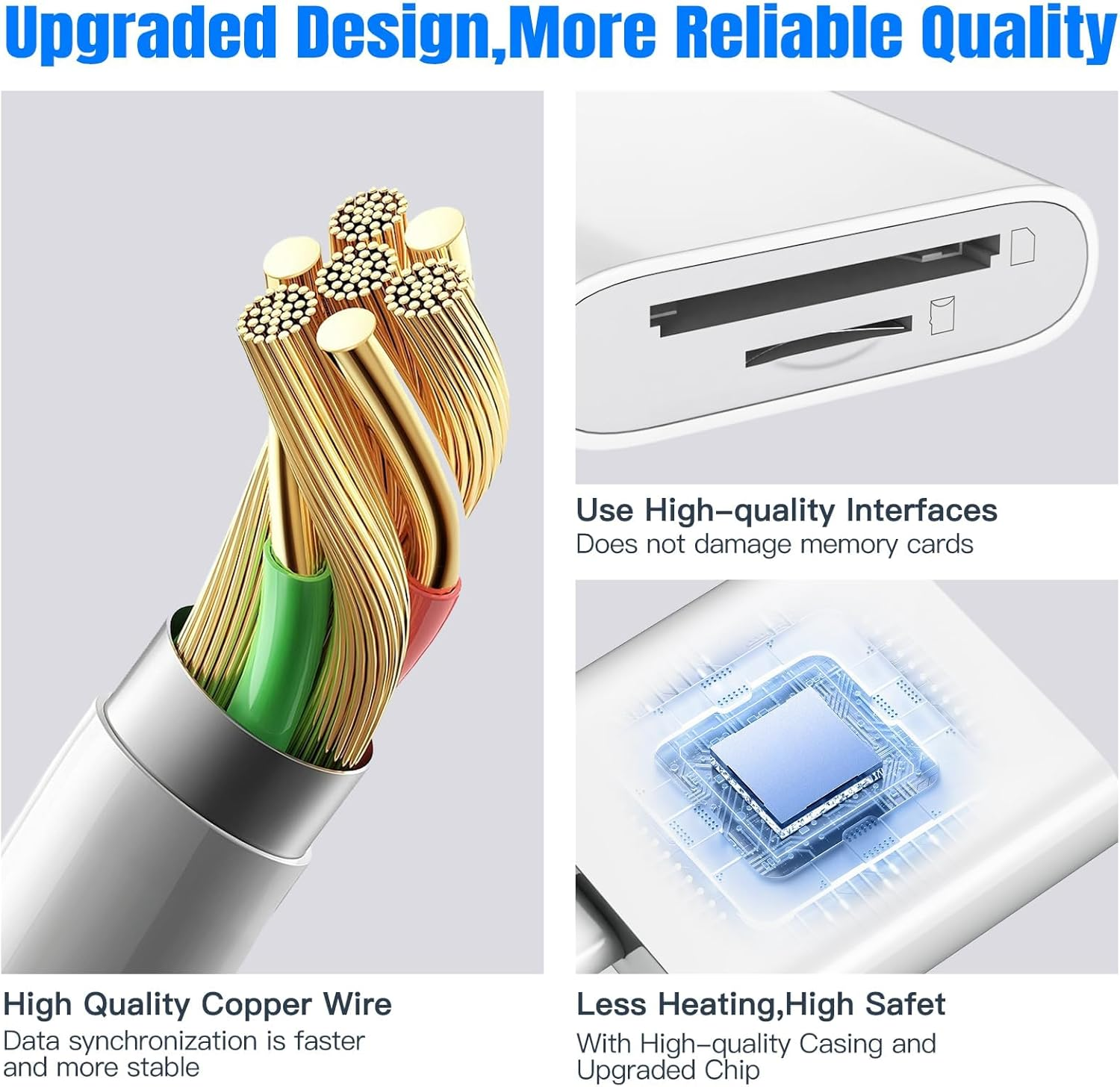 SD/TF Card Reader USB C, Dual Card Slot Memory Card Reader Lightning/Sd Card Adapter for Microsd SDHC SDXC, Compatible with Laptop, PC, Camera, Iphone 17/16, Macbook Pro/Air, Ipad Pro