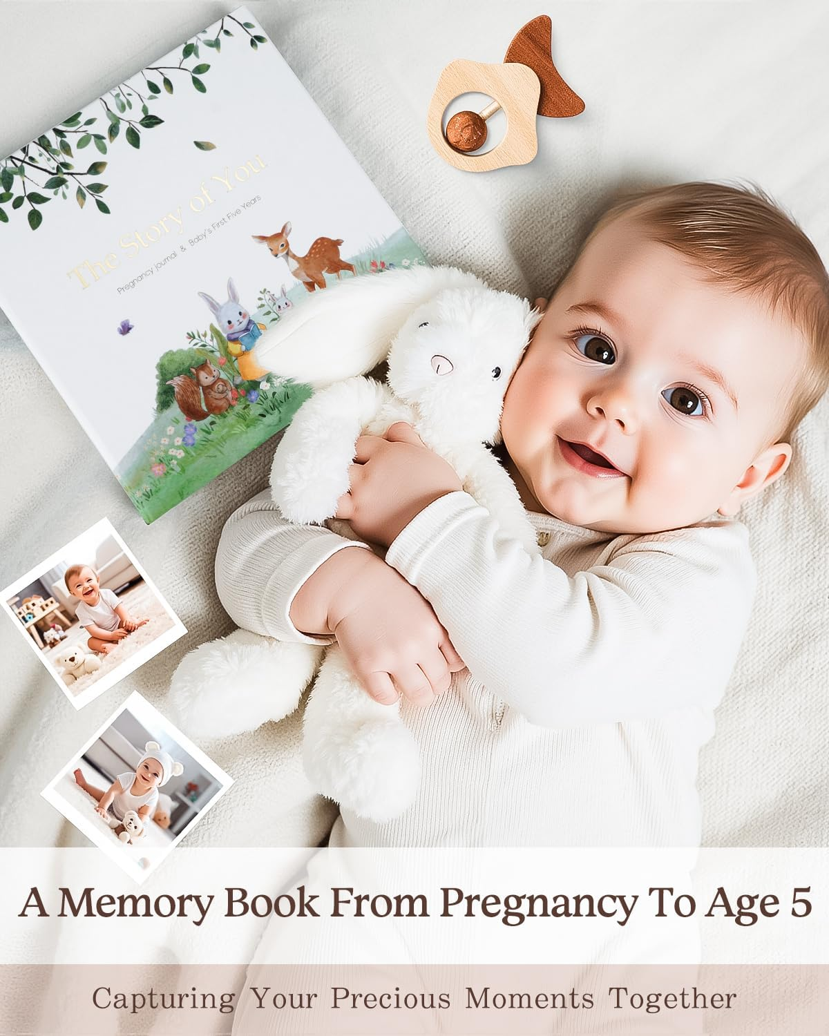 Baby Memory Book for Boy or Girl &ndash; First 5 Years Keepsake & Milestone Tracker &ndash; Pregnancy Journal & Baby Photo Album &ndash; Gender Neutral image number 2
