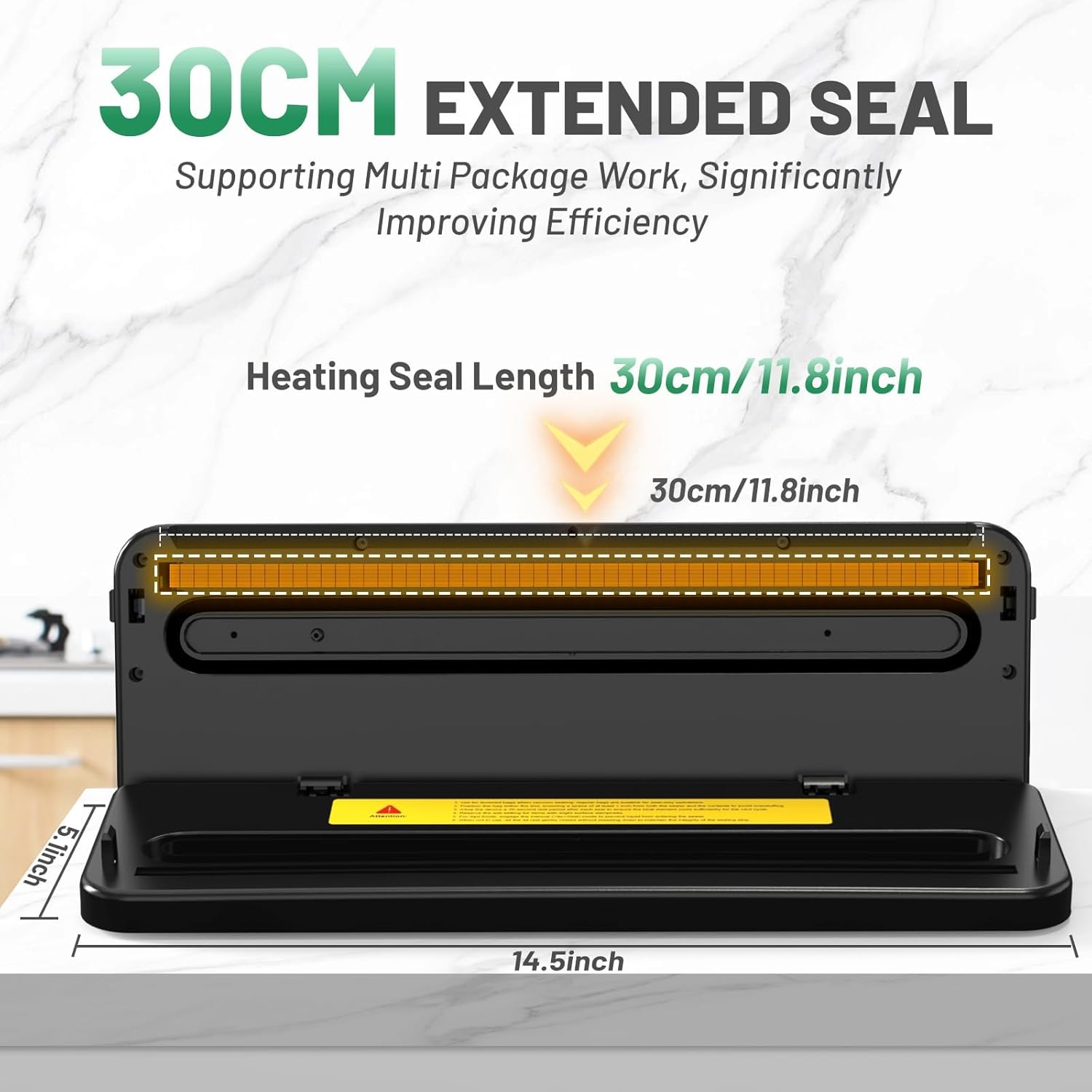 2025 Vacuum Sealer Machine Food Vacuum Sealer with 30Pcs Vacuum Sealer Bags for Food Storage Sealer Machine 6-In-1 for Dry/Moist Modes, Compact Design (AU PLUG) image number 4