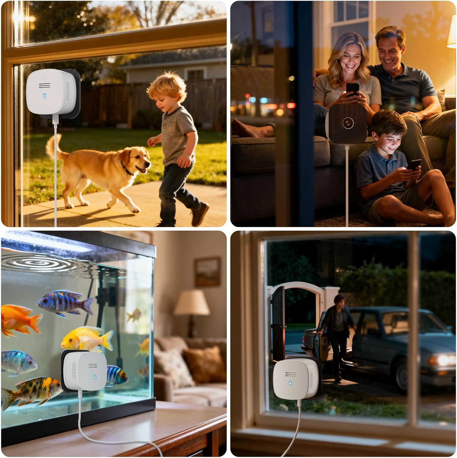 3MP 2K Window Camera, Spectravivid AI Color Night Vision Window Cameras for Home Security, 2.4G&5G Wifi, Person & Motion Detection Siren, Two-Way Audio, 24/7 Recording, Easy Quick Install on Glass