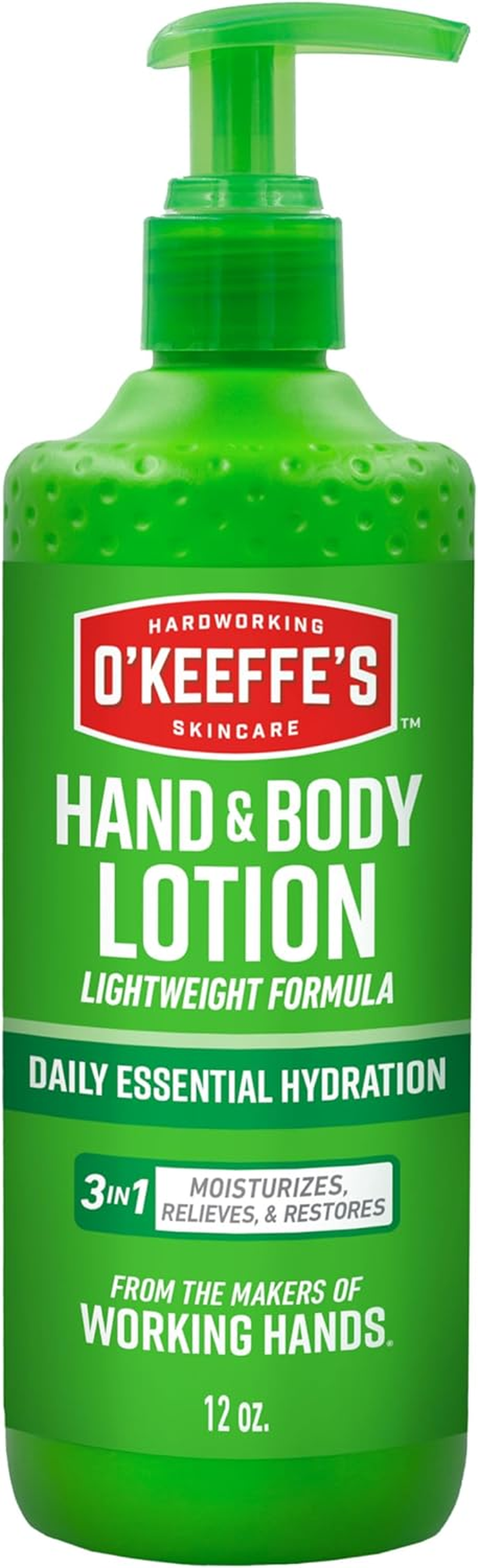 O'Keeffe'S Working Hands Hand and Body Lotion, 12Oz Pump (Pack of 1) - Heals and Relieves Extremely Dry Skin image number 6