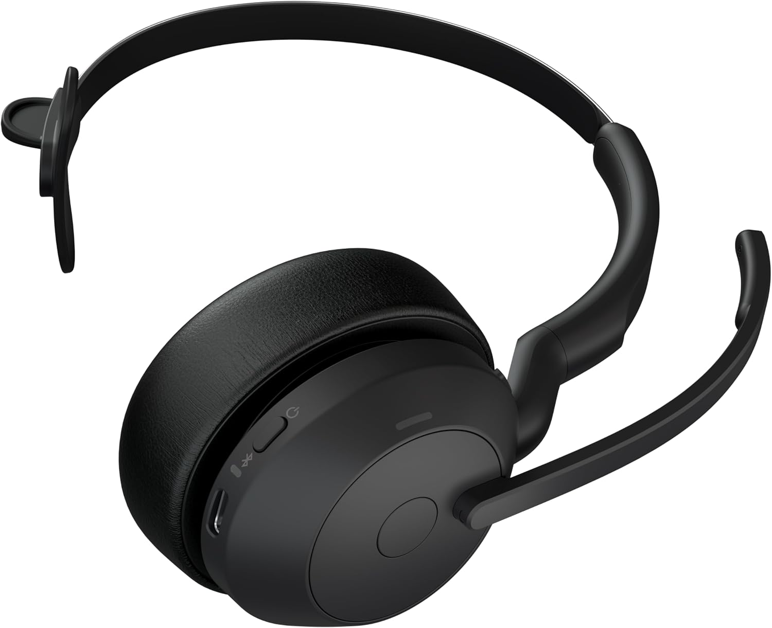 Jabra Evolve2 55 Wireless Headset - Bluetooth - 3X Mic - ANC Active Noise Cancelling in Microphone & Headphones - 18Hr Batt - 30M Range - Lastest PC Headsets with UC Cert Zoom + Teams - USB C - Mono image number 5