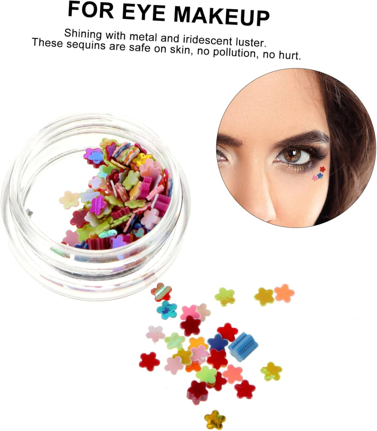 LALAFINA Makeup Sequins Glitter Eye Shadow Glitters for Face Body Decoration DIY Supplies image number 4