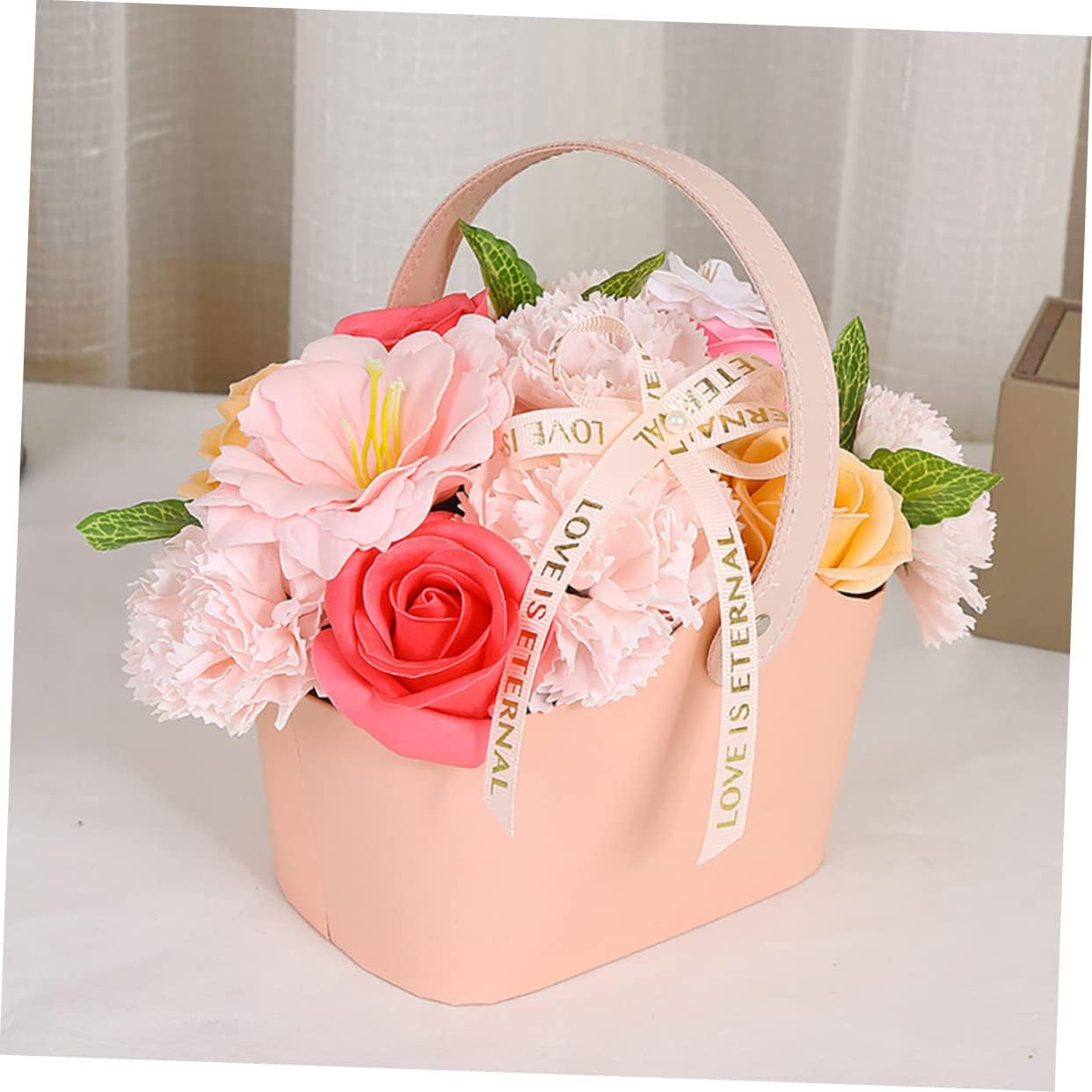 Healvian Flower Petals Bath Soap Box Mother'S Day Women'S Decorative Soap Basket image number 3