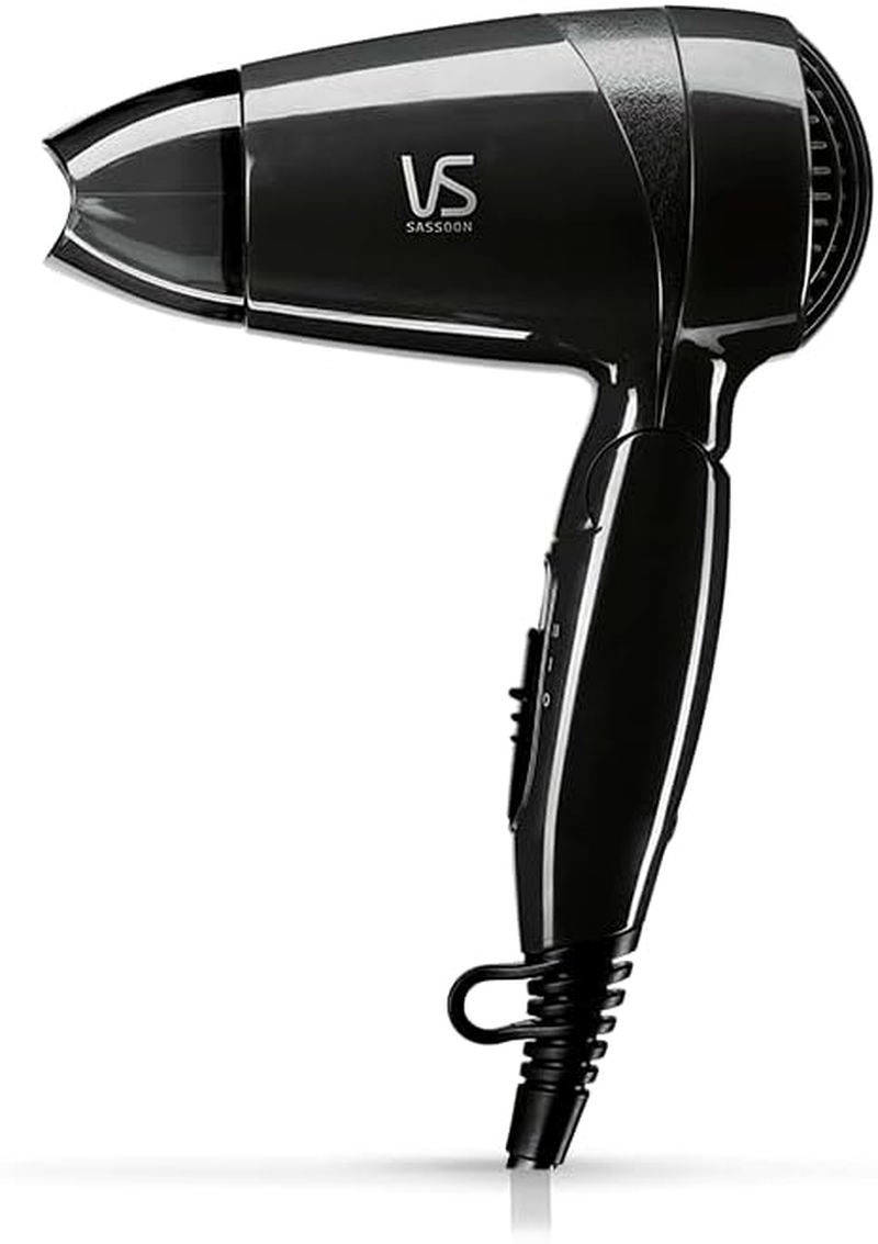 VS Sassoon Mini Pro Dryer, Perfectly Portable, Ideal for Gym Bags & Office Drawers, Lightweight Design for Effortless Drying & Smoothing, with Folding Handle for Space Saving and Easy Storage. image number 5