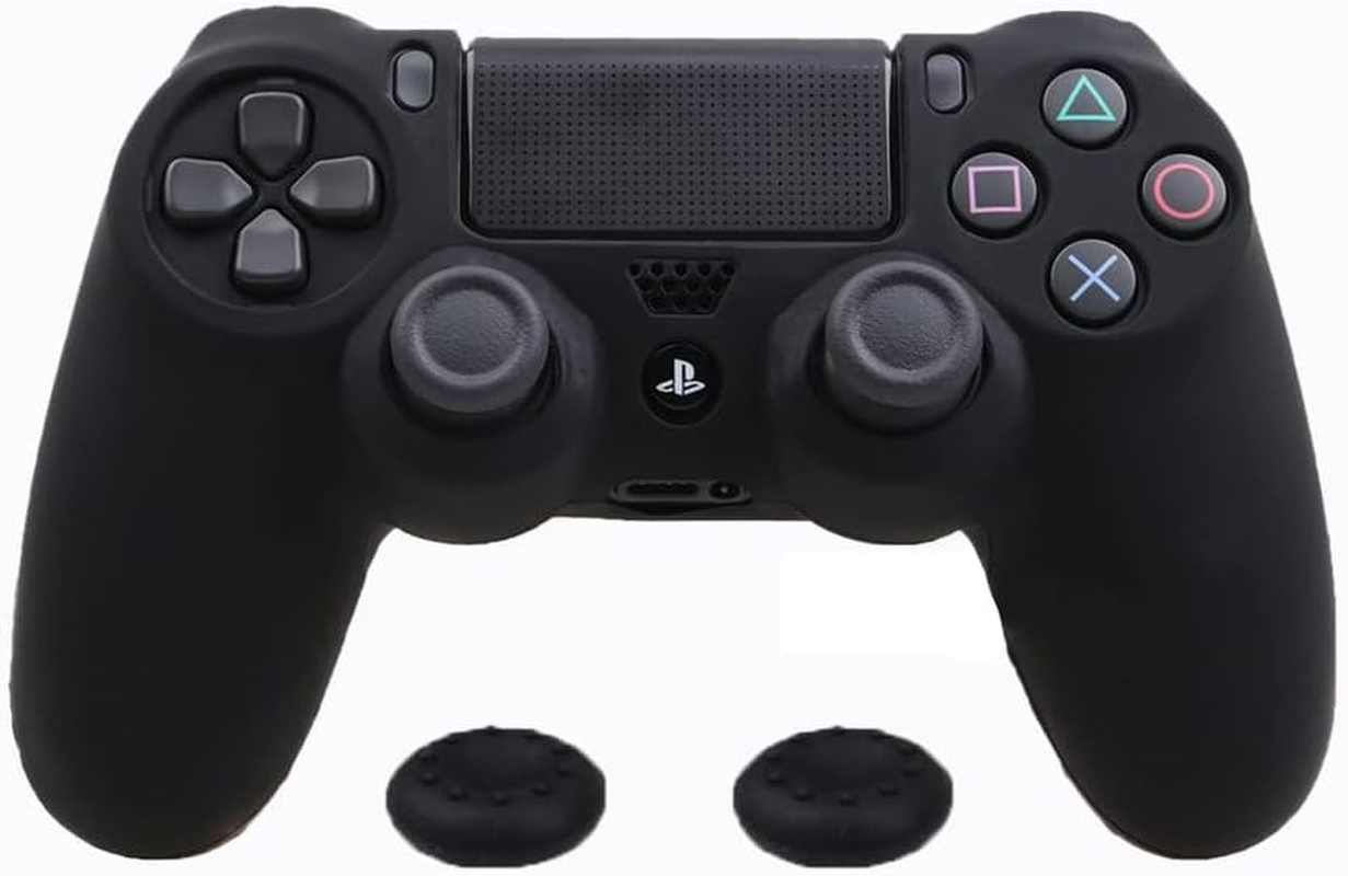 ZOMTOP Silicone PS4 Controller Case: a Second Skin for Your Gamepad - Soft, Anti-Slip, Shockproof - Original Color with Grips and Caps(Pink)