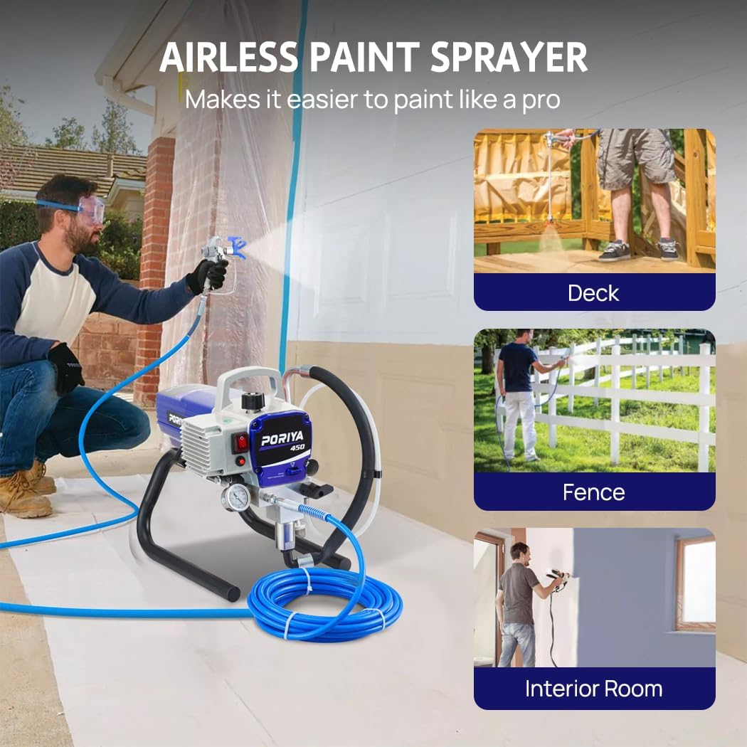 Airless Paint Sprayer High Pressure Airless Wall Paint Spray Gun 1700W image number 5