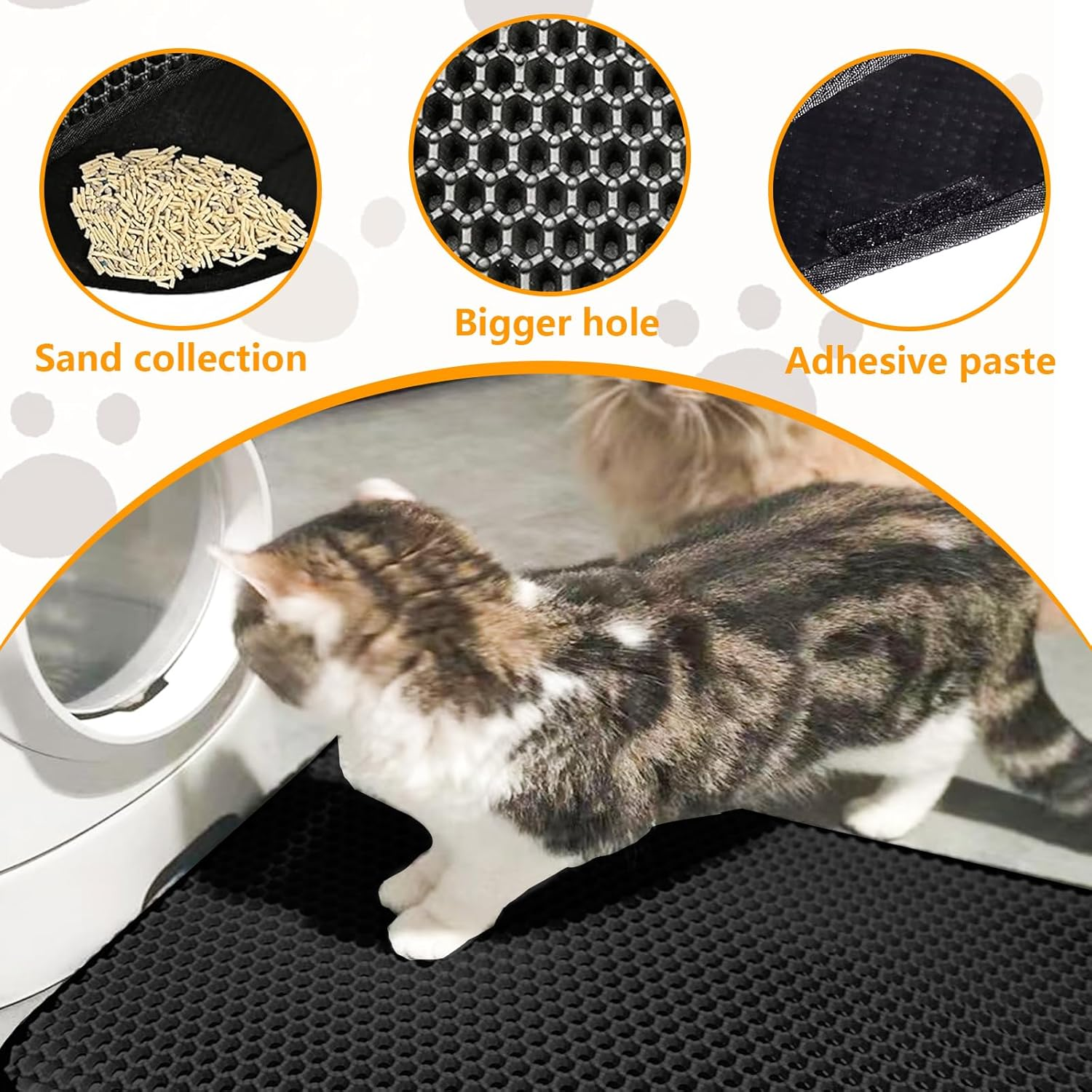 Cat Litter Tray Mat, Honeycomb Design Cat Litter Mat, Cat Litter Tray Mat image number 4