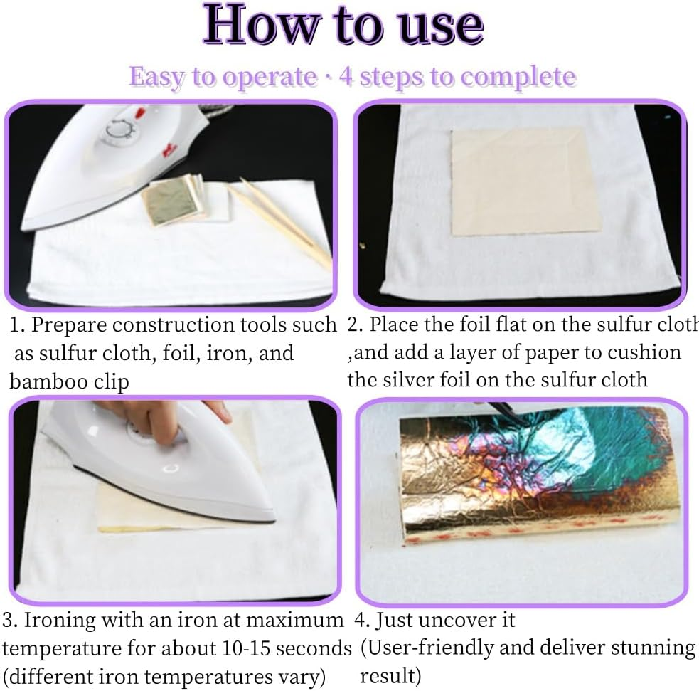 Gold Leaf Sheets for Art, 100 Sheets, Gold/Silver/Rose Gold, with Tweezer for Crafts, Resin, Nails (Rose Gold) - Sliver image number 4