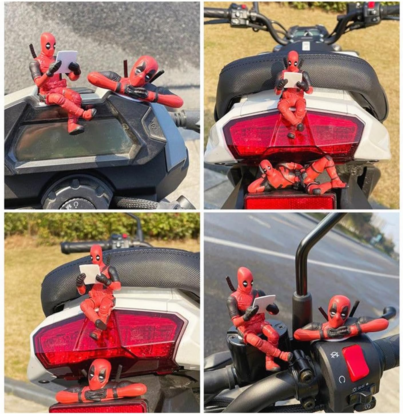 3PCS Car Interior Model Ornaments Home Office Desk Charm Christmas Ornaments Auto Motorcycle Truck Decoration（Different Postures） image number 4