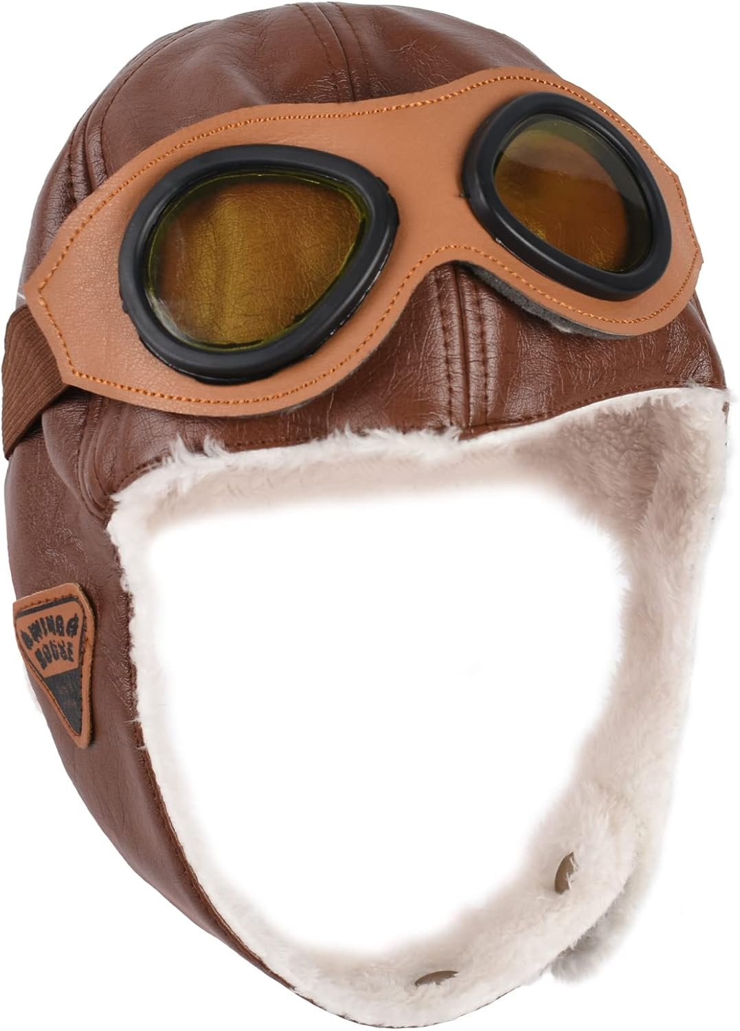 HUIANER Soft Warm Hat Leather Cap with Earmuffs for Baby Kids Photography Props