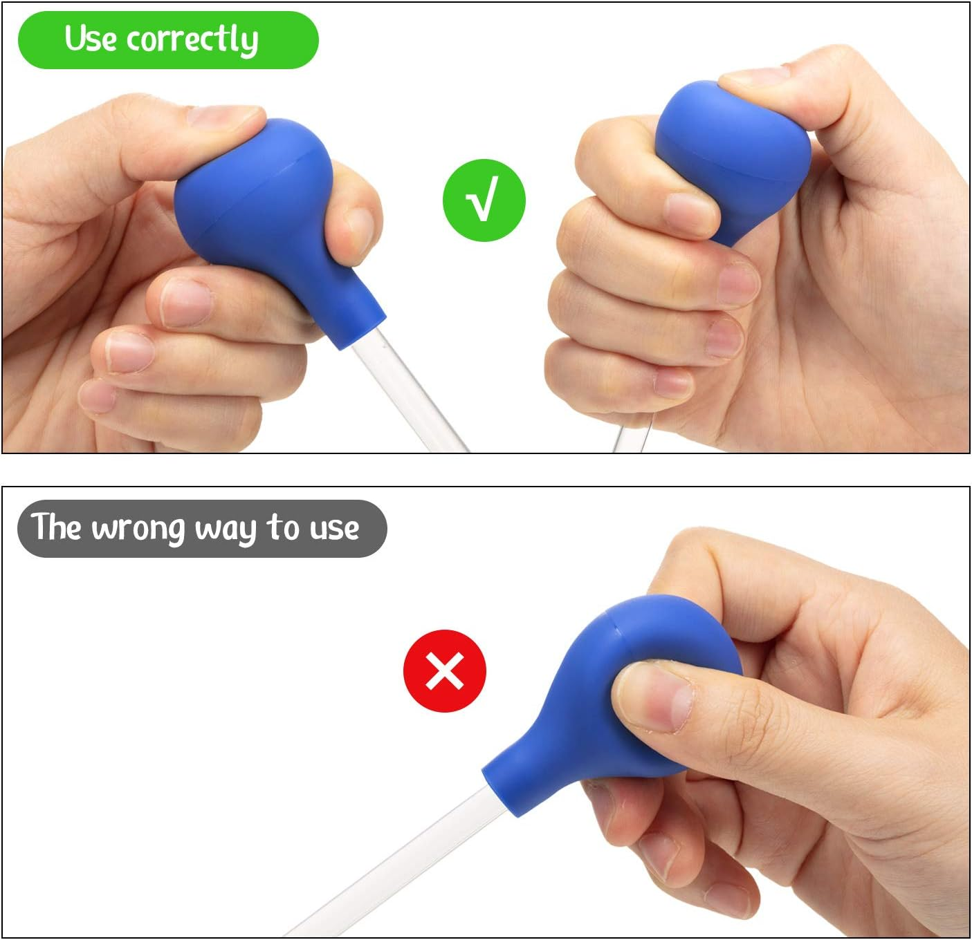 BOAO 2 Sets Long Pipette for Fish Tank Coral Food Feeder Long Syringe Aquarium Coral Feeding Tube for Marine Fish Reef Aquatic Plant Spider Snake Lizard(Blue) image number 5