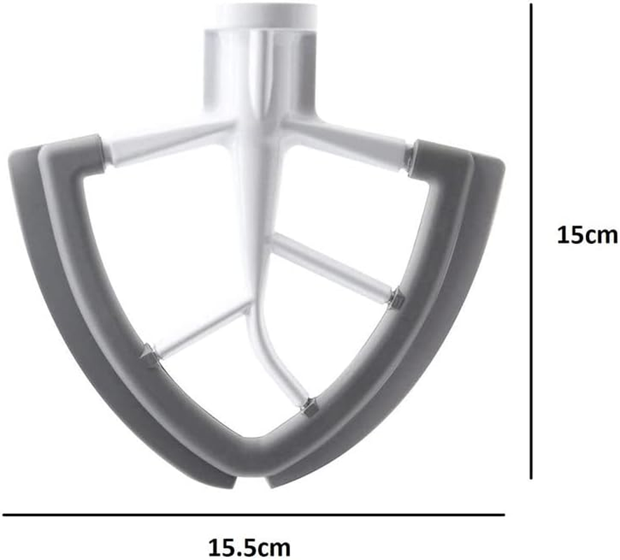Flex Edge Beater Attachment for Tilt-Head Stand Mixers - Food-Grade Paddle Scraper with Silicone Rim - Versatile and Easy-To-Clean for Dough, Butter, and More