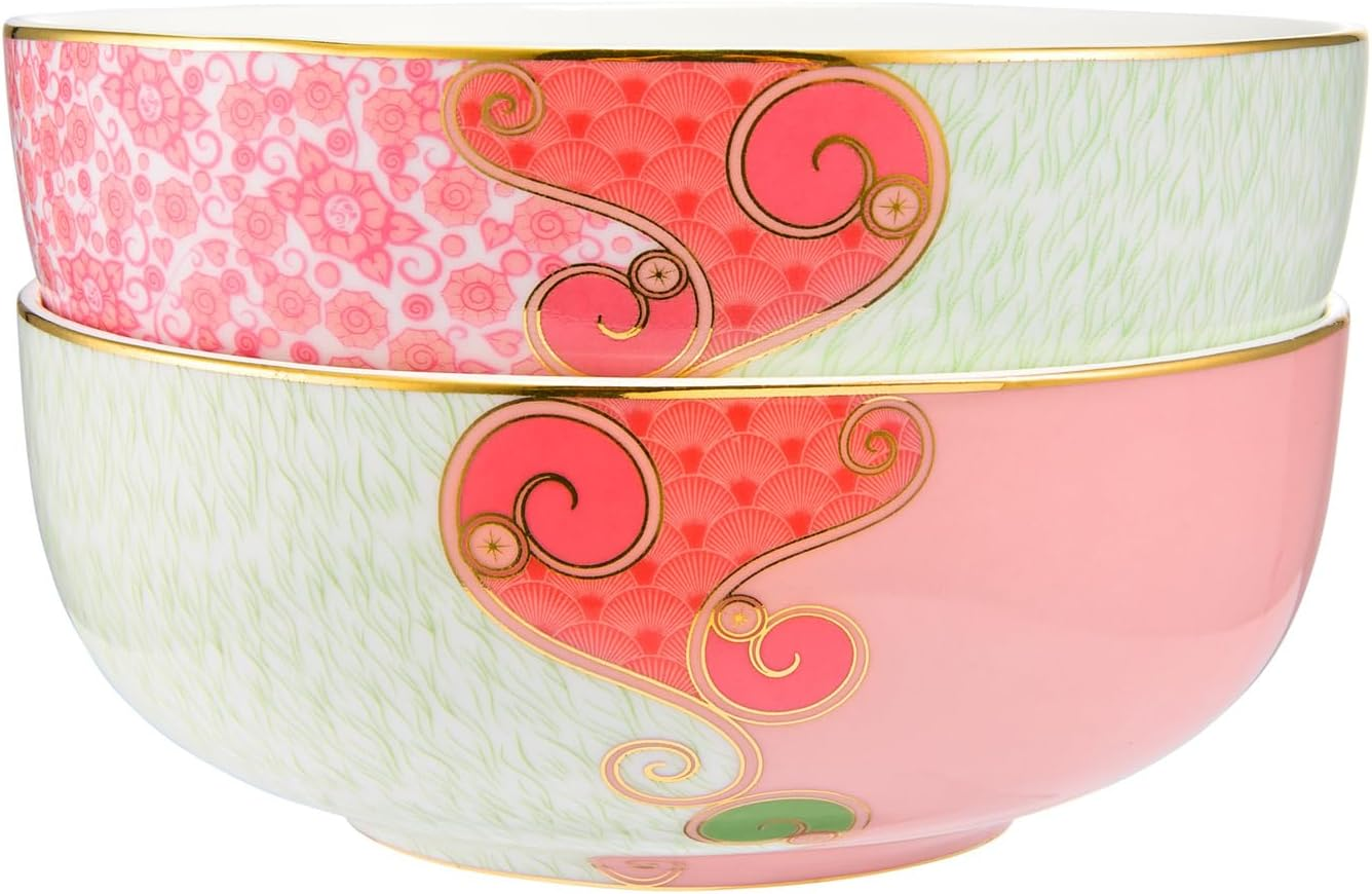 Maxwell & Williams Wicked Pink Goes Good with Green Bowl in Glinda Gift Box, 12.5 Cm X 5 Cm, Pink (Set of 2)