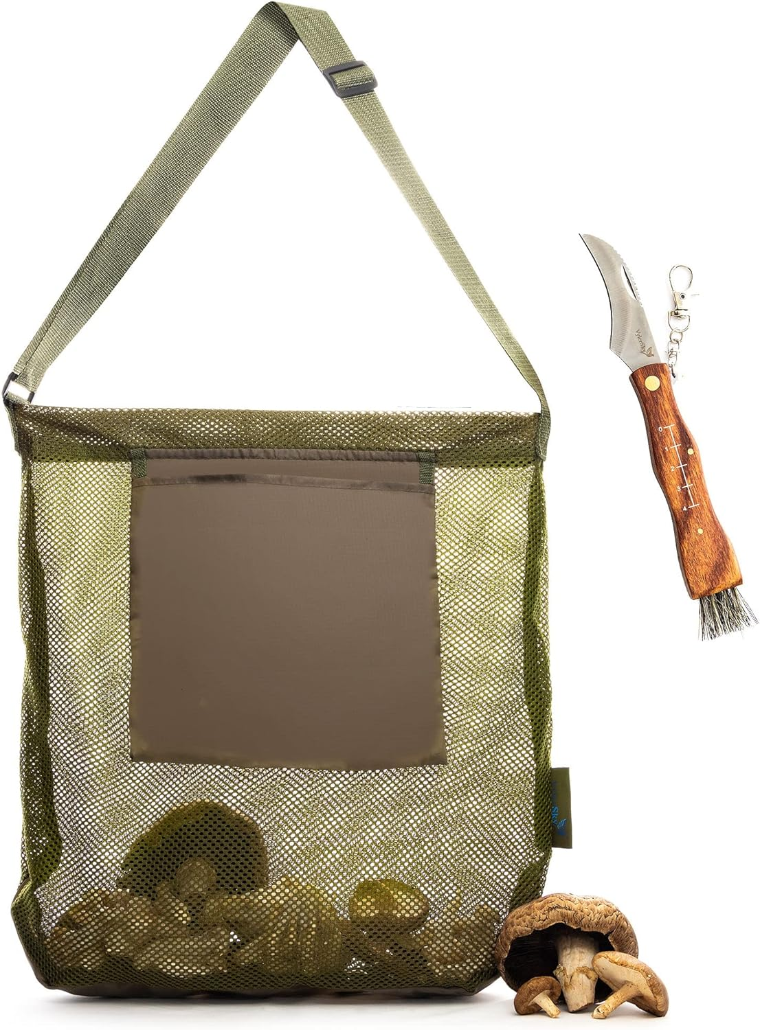 Foraging Bag - Foraging Kit with Bag and Knife, Mushroom Bag - Morel Mushroom Bag, Foraging Kit - Mushroom Hunting Bag and Mushroom Knife, Best Mushroom Foraging Kit, Great for Mushroom Decor Lovers