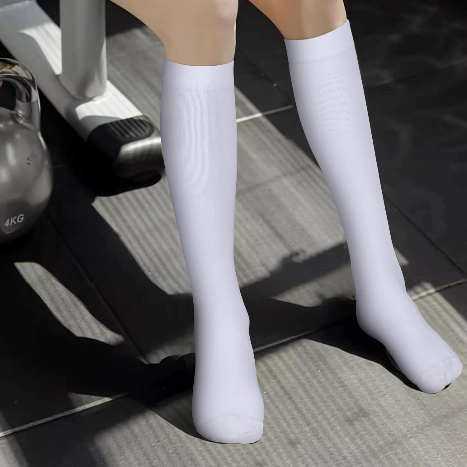 YUEDGE Women'S Compression Socks Knee High Baseball Running Cycling Athletic Sports Socks Travel Flight Socks for Women, 5 Pairs image number 1