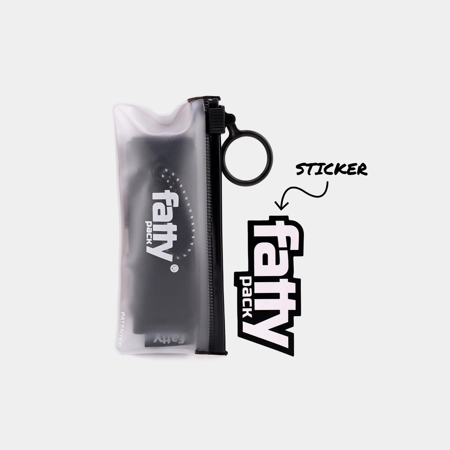 FATTYPACK a Fanny Pack for Your Hat - Attachable Storage Pocket for Hats - Store Cash, Medicine, Gum, Keys, Pencils, Pens, Golf Tees, Glasses, Etc. - Wallet, Money Bag, Pouch (Black/Black) - Black / Black image number 3