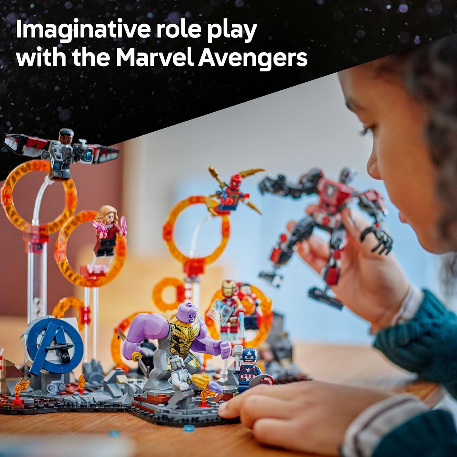 LEGO&reg; Super Heroes Marvel Avengers: Endgame Final Battle 76323 Kids&rsquo; Buildable Adventure Set,10 Figures Including Iron Man, Black Panther and Iron Spider Construction Toys,For Boys and Girls image number 4