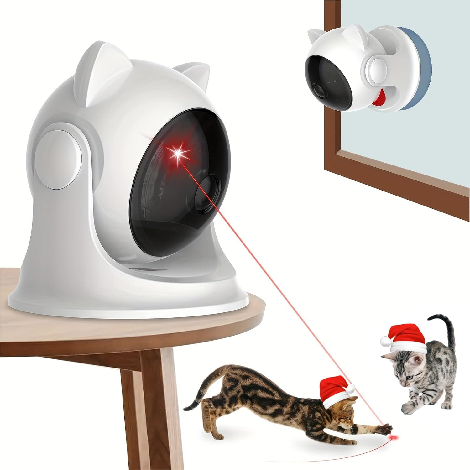 PAWCHIE Cat Laser Toy,Automatic Cat Toys with 3 Speed Modes,Usb Rechargeable Interactive Cat Toys for Cat Exercise/Play/Chase (Trajectory Cat Laser Toy) image number 6