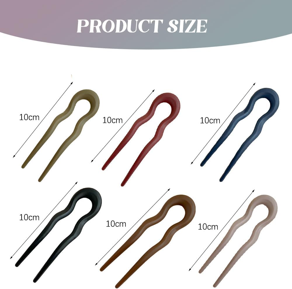 TTPSRY 6 Pcs U-Shaped Hair Fork for Women Bun Holder and Updo Styling Tool Secure and Elegant Design for Everyday or Special Occasions image number 1