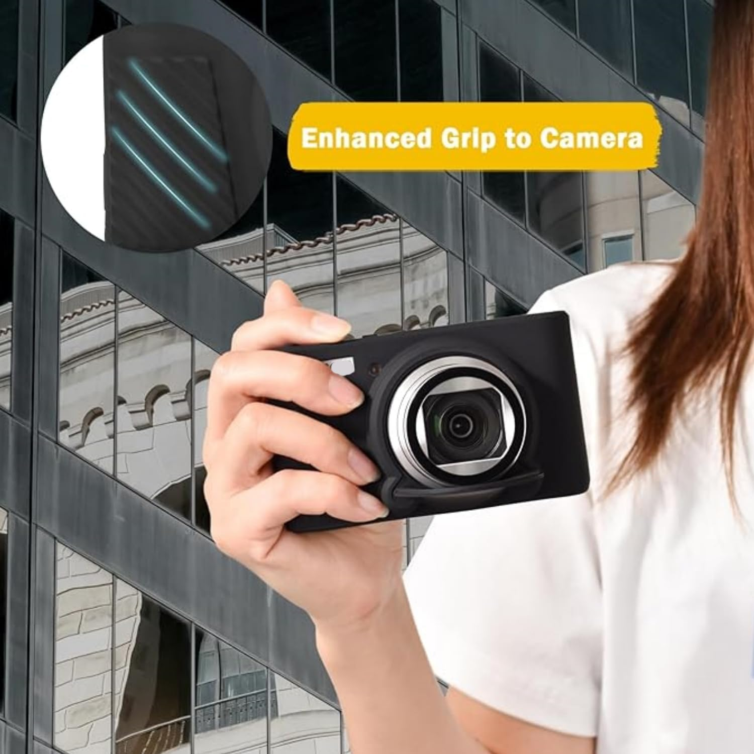 Camera Case for Canon SX730 SX740 Camera Case,Soft Silicone Protective Bag Removable Lens Cover,Anti-Scratch Slim Fit Lightweight Protective Case (Black) image number 2